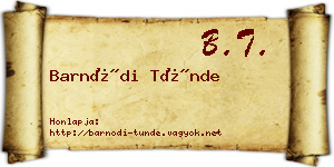 Barnódi Tünde névjegykártya
