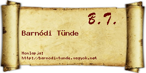 Barnódi Tünde névjegykártya